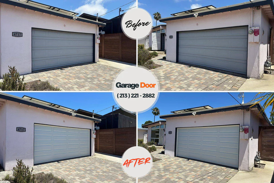 Before and after: garage door company Palm Springs, FL